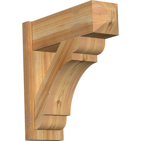 Ekena Millwork Olympic Rough Sawn Craftsman Outlooker, Western Red Cedar, 8"W x 24"D x 24"H OUT08X24X24OLY04RWR - main